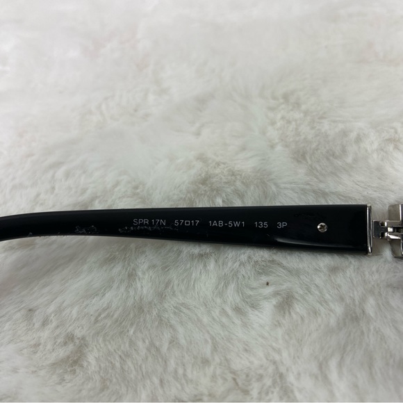 Prada authentic 57017 black oval square polarized sunglasses - Picture 6 of 7